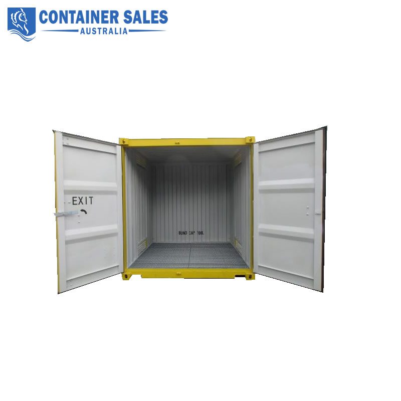 10 Ft Dangerous Goods Store Modified Shipping Container Door Open Sales & Hire