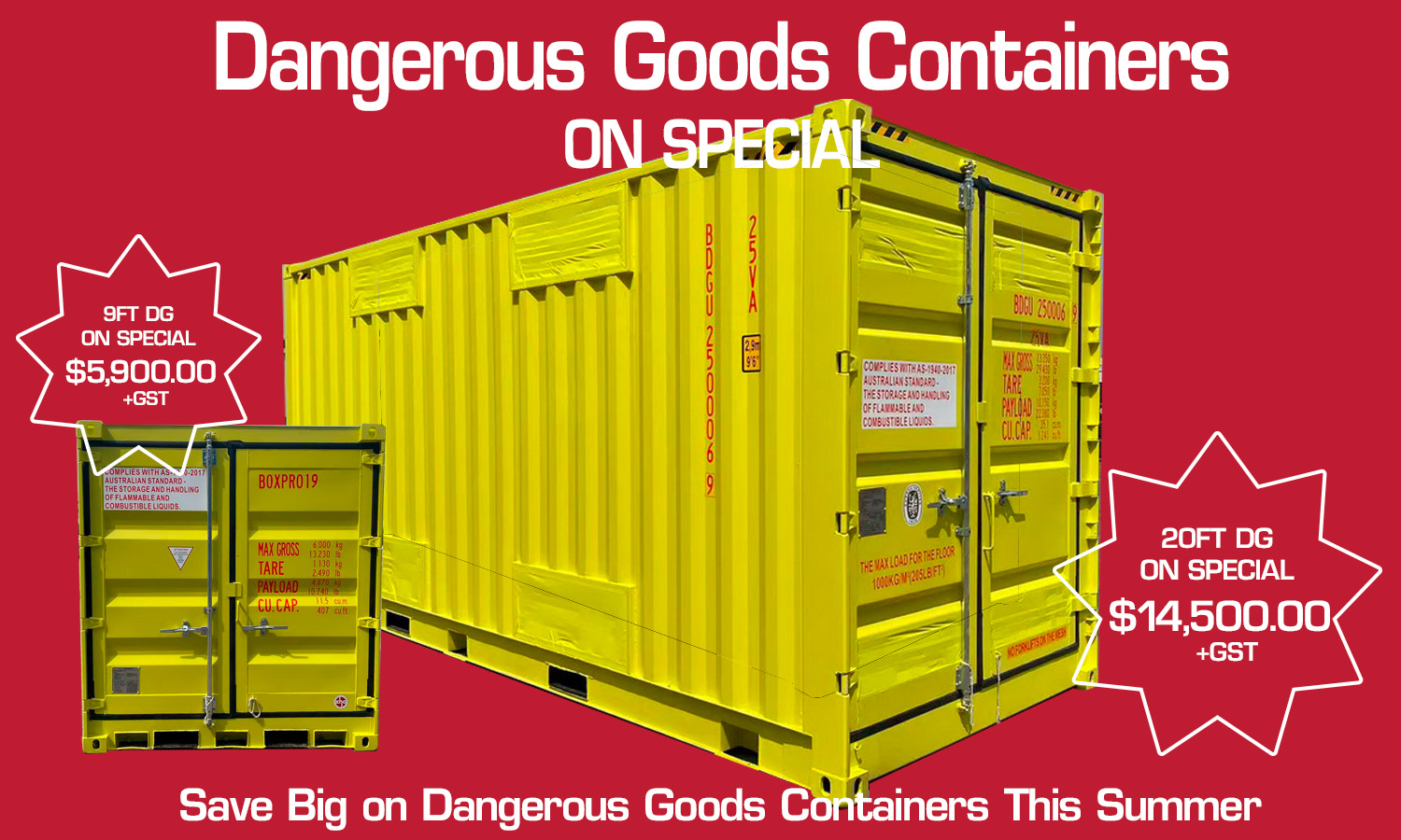Dangerous Goods Containers — Special Rates Ex Brisbane & Maryborough